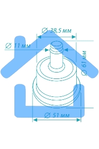 Набор заглушек для кресел Бюрократ FootSet35 черный для паркета/ламината