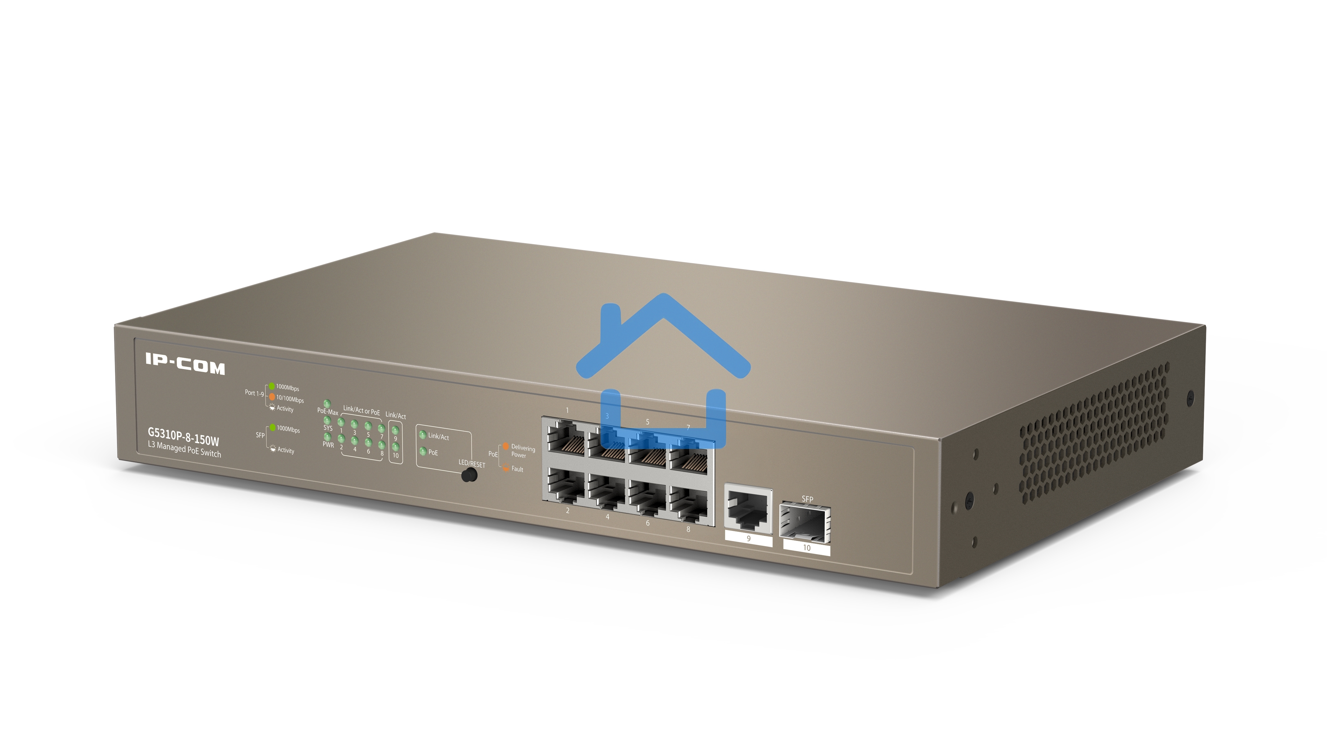 Коммутатор Tenda 8PORT 1000M POE G5310P-8-150W IP-COM