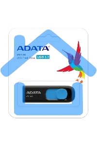 Флешка USB ADATA UV128 (AUV128-32G-RBE), 32 Gb, USB 3.0, R/W 100/30, черный/синий