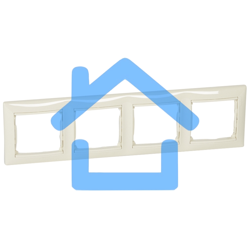 Электроустановочные изделия Legrand Legrand 774354 РАМКА - VALENA - 4 ПОСТА - ГОРИЗОНТАЛЬНЫЙ МОНТАЖ - СЛОНОВАЯ КОСТЬ