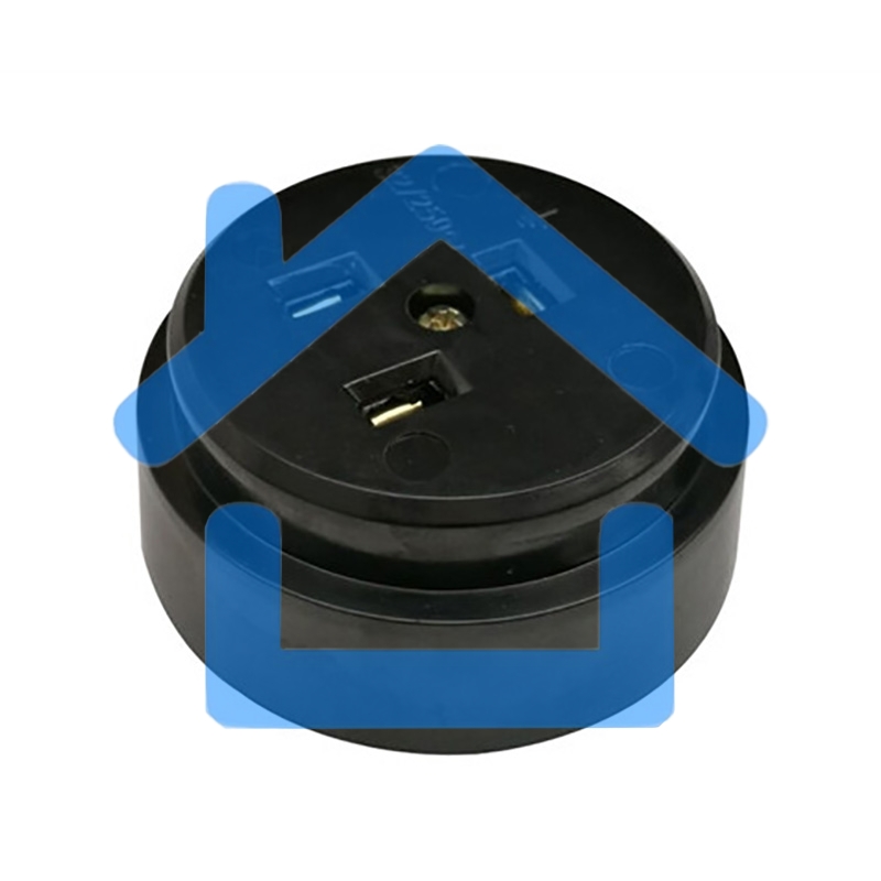 Розетка РШ для электрической плиты 32 А, 250 В, 2Р+РЕ (ОУ) черная Rexant