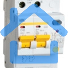 Выключатель автоматический дифференциального тока 2п B 16А 30мА тип A 4.5кА АД-12М ИЭК MAD12-2-016-B-030