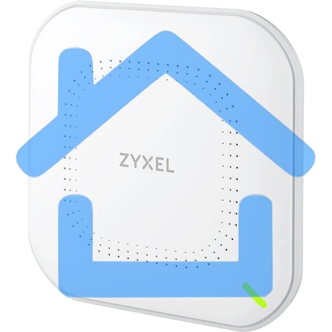 Гибридная точка доступа Zyxel NebulaFlex NWA50AX, WiFi 6, 802.11a/b/g/n/ac/ax (2,4 и 5 ГГц), MU-MIMO, антенны 2x2, до 575+1200 Мбит/с, 1xLAN GE, PoE, без поддержки Captive portal и WPA-Enterprise, защ