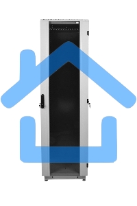 Шкаф телекоммуникационный напольный 42U (800x800) дверь стекло, черный