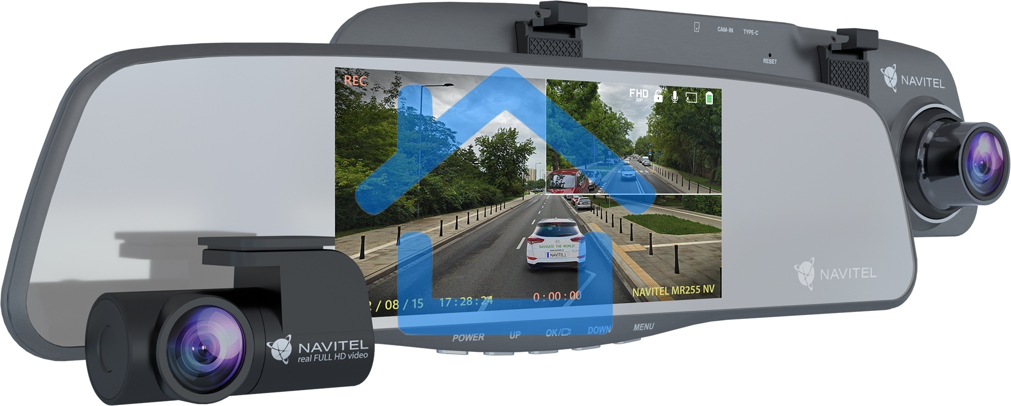 Видеорегистратор Navitel MR255 NV серый 2Mpix 1080x1920 1080p 160гр. MSTAR MSC8339