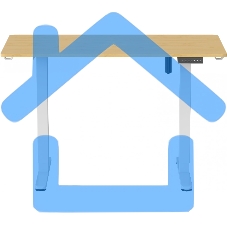 Стол для компьютера Cactus CS-ED-WTBAM столешница бамбук, бежевый каркас белый