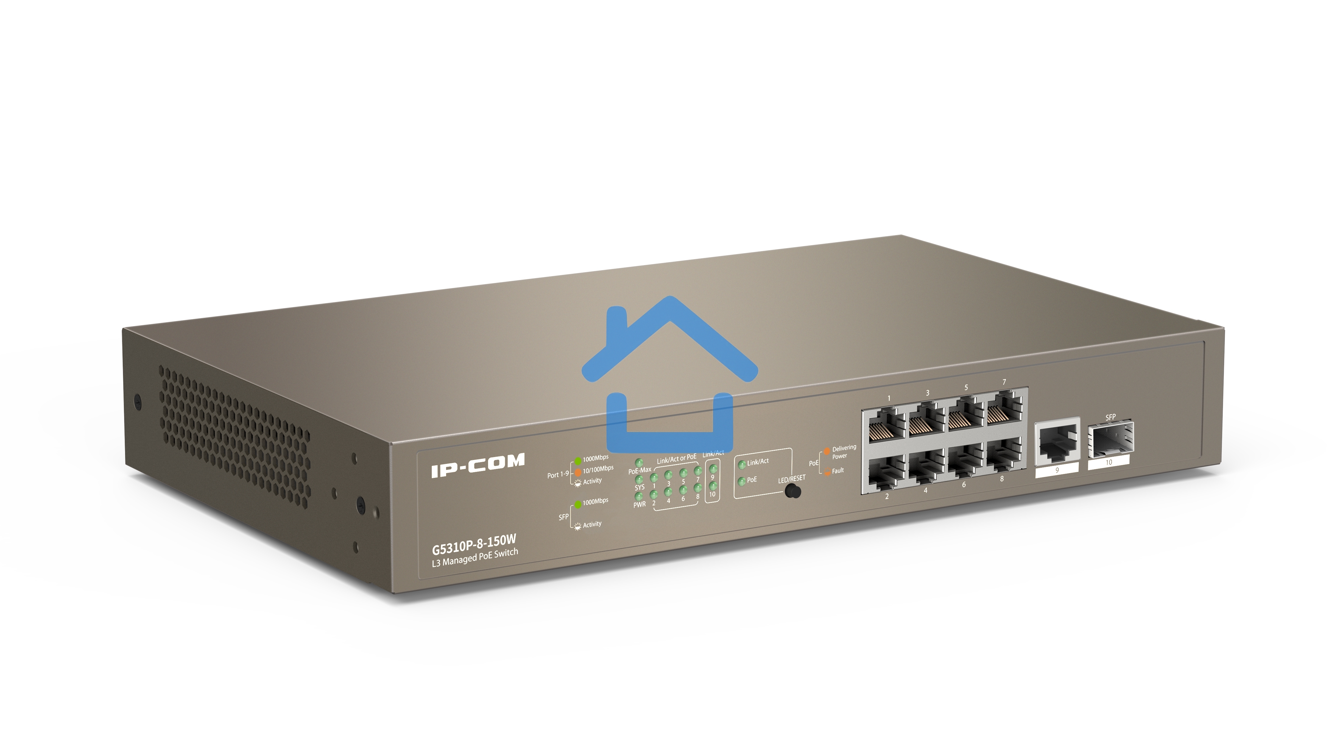Коммутатор Tenda 8PORT 1000M POE G5310P-8-150W IP-COM