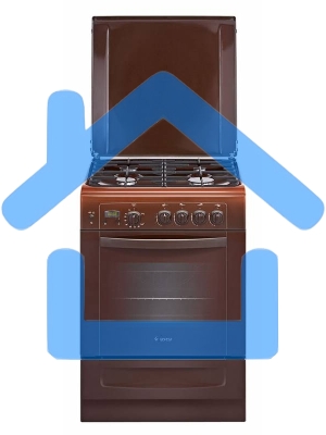 Плита газовая Gefest ПГ 6100-03 0001 коричневый, конфорок 4 шт, духовка 52 л, 60 см x 85 см x 60 см