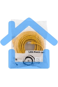 Патч-корд UTP Cablexpert PP12-15M/Y кат.5e, 15м, литой, многожильный (желтый)