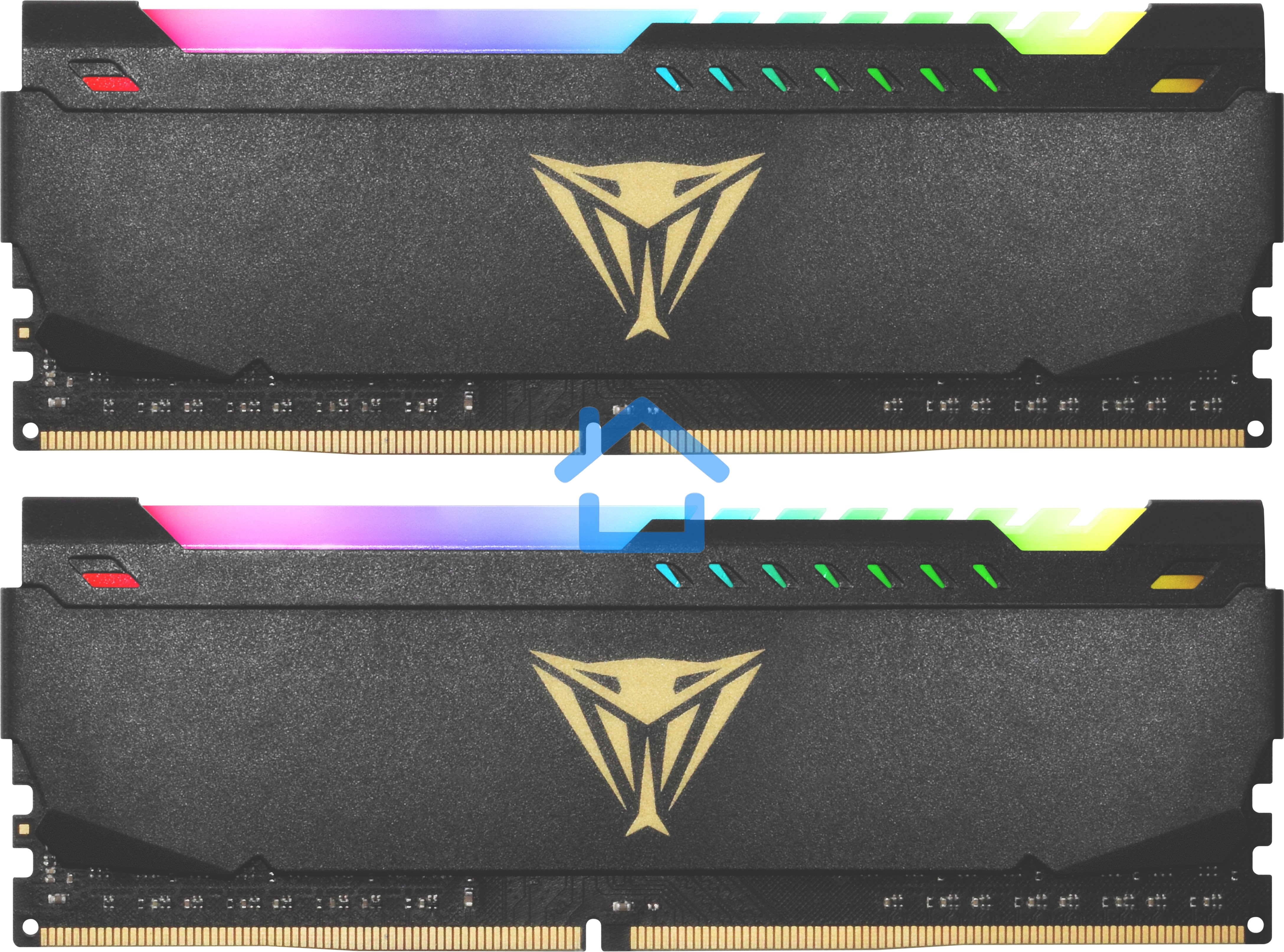 Оперативная память Patriot Viper Steel, DDR4, 64Gb (2x32Gb), 3200MHz, CL18, DIMM, с радиатором, RGB, черный