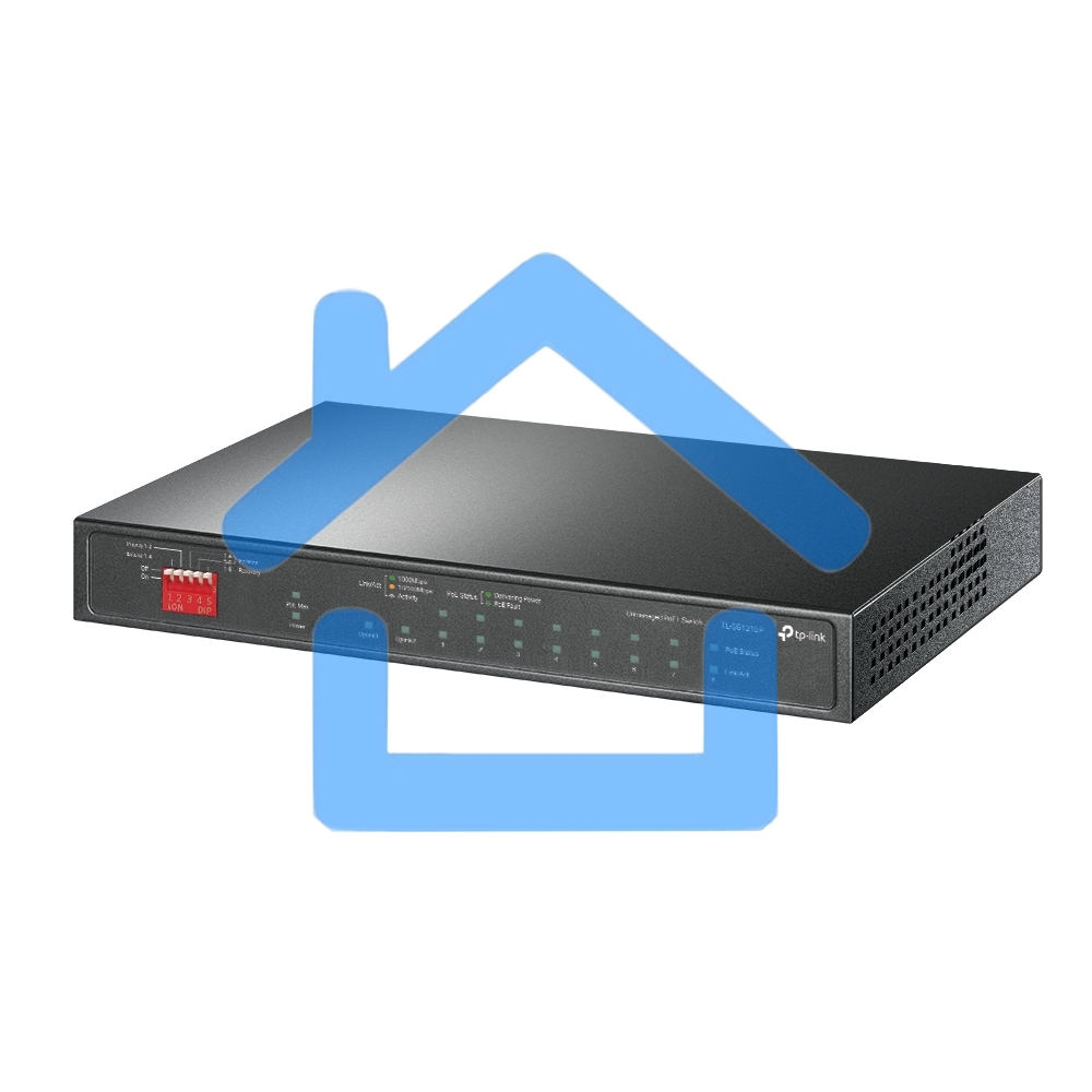 Коммутатор TP-Link TL-SG1210P 10-портовый гигабитный настольный с 8 портами PoE+ SMB