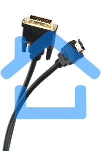 Кабель HDMI to DVI-D (19M -25M) 2м, TV-COM <LCG135E-2M>