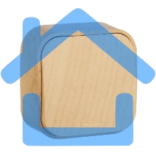 Выключатель 10A 1клав., дерево Quteo 