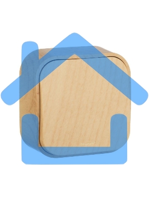 Выключатель 10A 1клав., дерево Quteo 