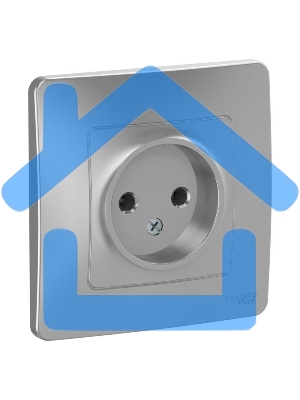 Розетка СП BLANCA 16А 250В без шторок без заземл. алюм. SchE BLNRS000013