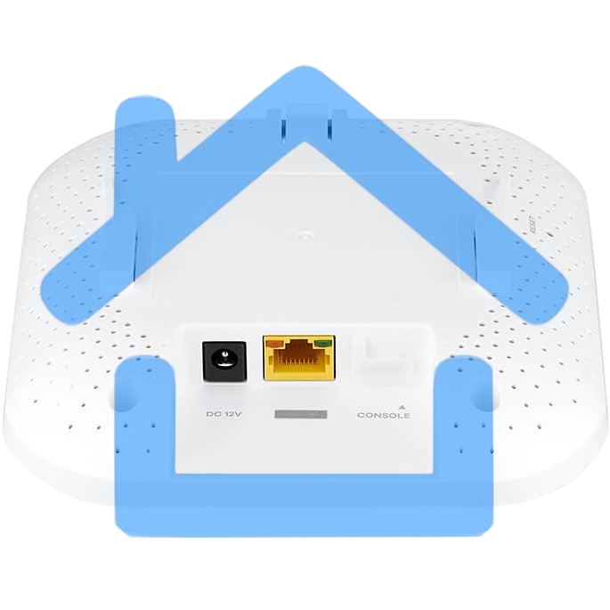 Гибридная точка доступа Zyxel NebulaFlex NWA50AX, WiFi 6, 802.11a/b/g/n/ac/ax (2,4 и 5 ГГц), MU-MIMO, антенны 2x2, до 575+1200 Мбит/с, 1xLAN GE, PoE, без поддержки Captive portal и WPA-Enterprise, защ