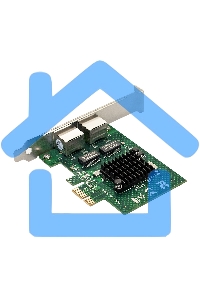 Сетевой адаптер ExeGate EXE-BCM5720 (PCI-E x1 v2.0, порты 2xRJ45, 10/100/1000Mbps, Gigabit Chipset Broadcom BCM5720)