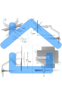 Кронштейн для мониторов ONKRON G100 белый 13