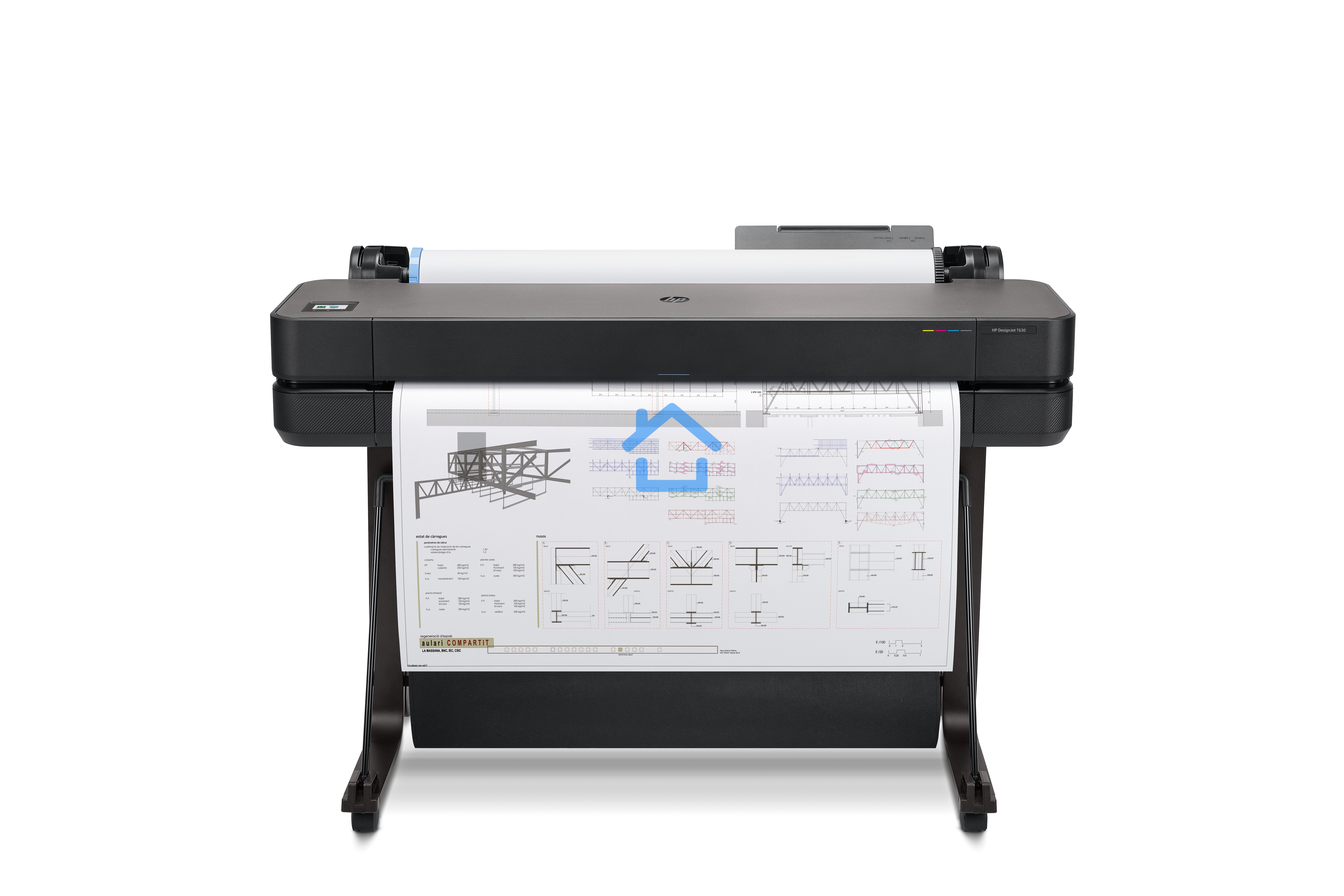 Плоттер струйный HP Designjet T630 (5HB11A), A0, 36