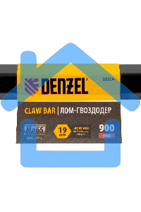 Лом-гвоздодер, 900 мм, шестигранный 19 мм, окрашенный, сталь 65 Denzel