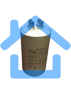 Конденсатор CBB60 30мкФ 450V (4 клеммы, крепление болтом) 304008