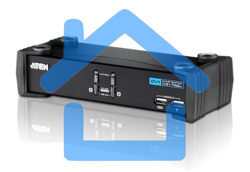 Переключатель электронный CUBIQ 2 PORT USB 2.0 DVI KVMP SWITCH