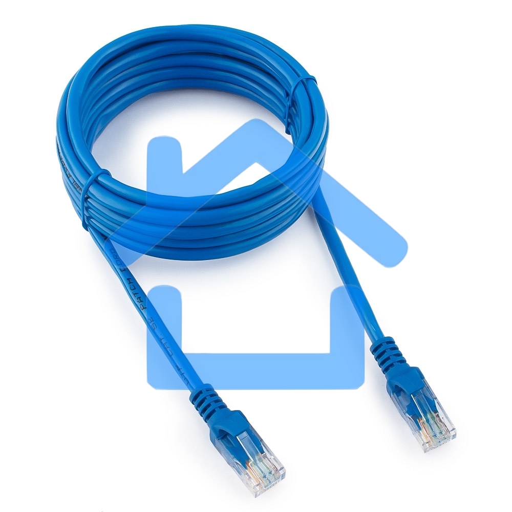 Патч-корд медный UTP Cablexpert PP10-3M/B кат.5e, 3м, литой, многожильный (синий)