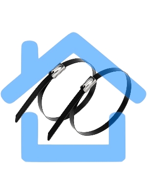 Хомут-стяжка стальная с полимерным покрытием Rexant 400x4,6 мм, упаковка 50 шт.