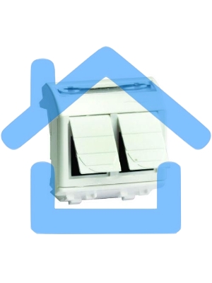 Ком.роз. двойная R J 45 кат.5e, Brava, белая, 2мод