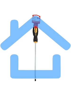 Отвертка шлицевая SL 5х200 мм, двухкомпонентная рукоятка Rexant