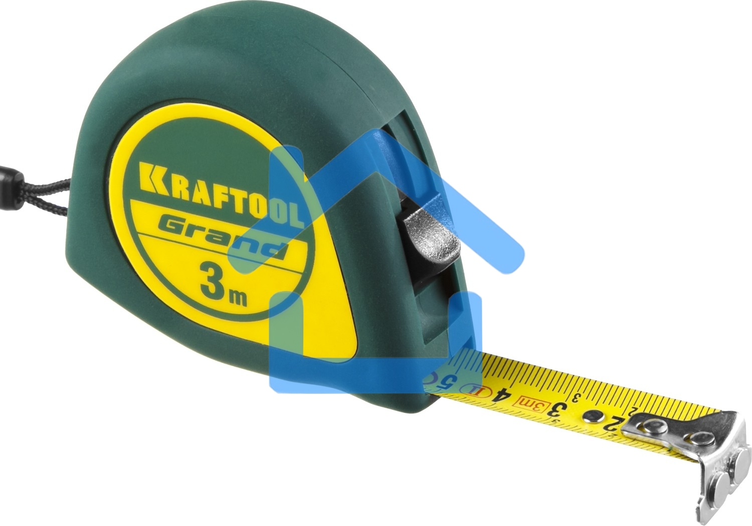 Рулетка KRAFTOOL GRAND 3м / 16мм с ударостойким корпусом (ABS) и противоскользящим покрытием