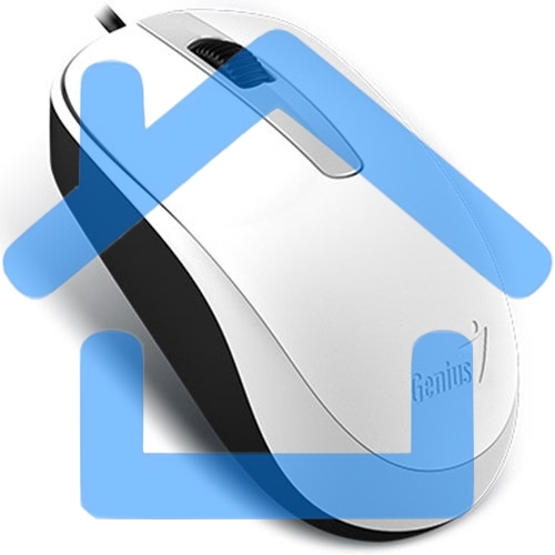Мышь проводная Genius DX-120 белый, 1000 dpi, USB, кнопки - 3