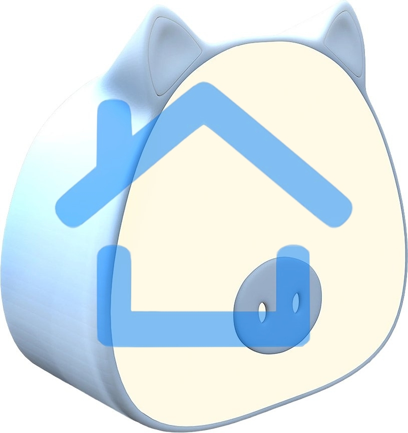 Ночник Gauss NN7036 поросенок голубой