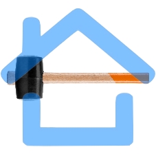 Киянка резиновая, 680 г, черная резина, деревянная рукоятка Sparta