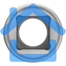 Головка торцевая Matrix, 17 мм, 6-гранная, CrV, под квадрат 1/2