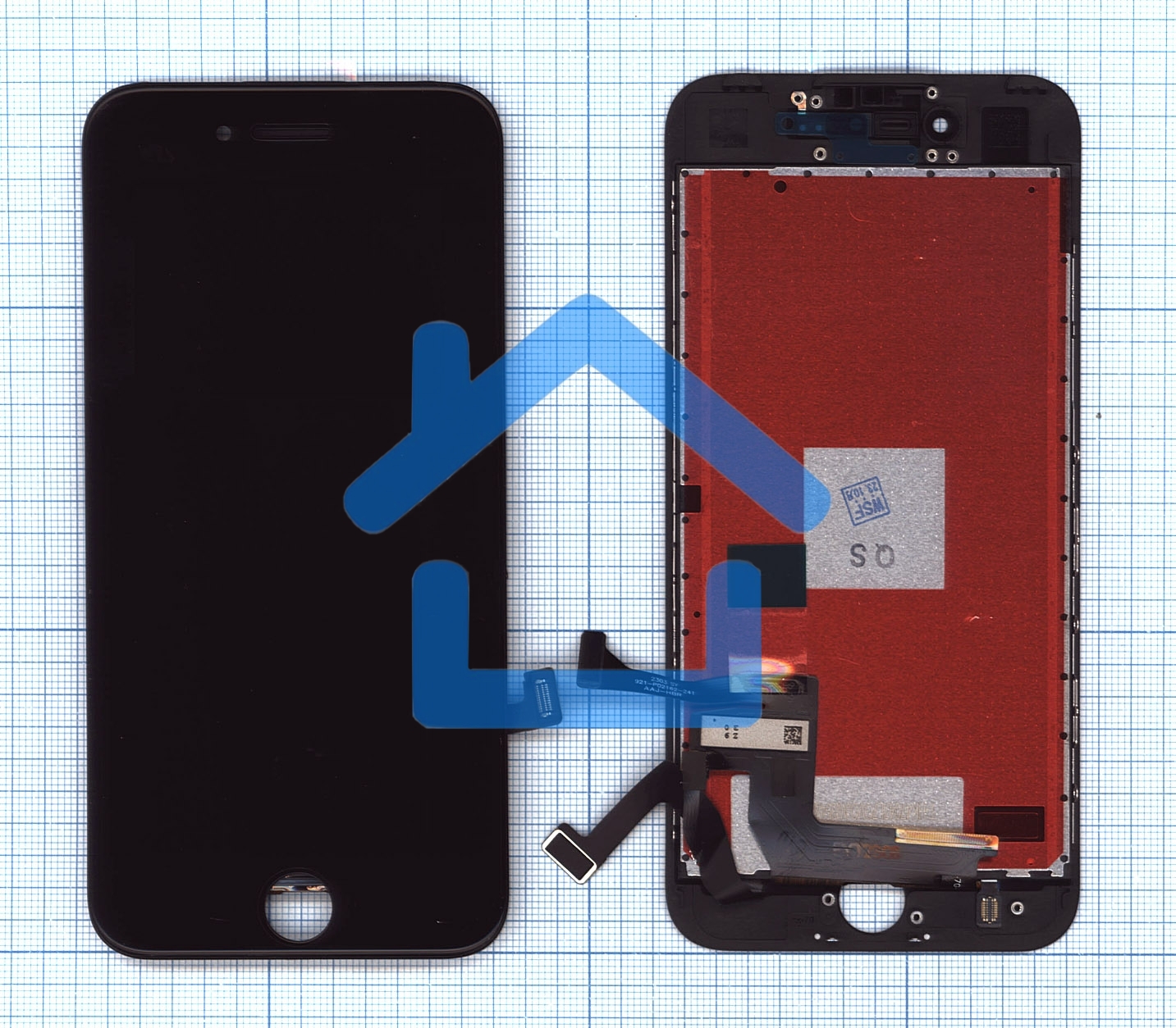 Дисплей Amperin для Apple iPhone 7 в сборе с тачскрином (IPS), черный