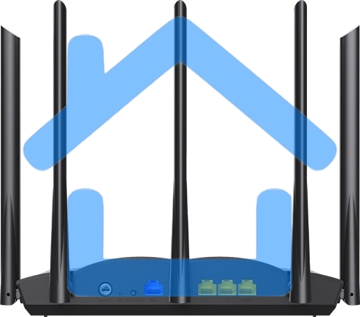 Двухдиапазонный гигабитный Wi-Fi 6 роутер Tenda TX12 Pro AX3000, до 574 Мбит/с на 2,4 ГГц + до 2402 Мбит/с на 5 ГГц