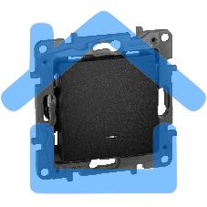 Переключатель с подсветкой, 10AX, антрацит