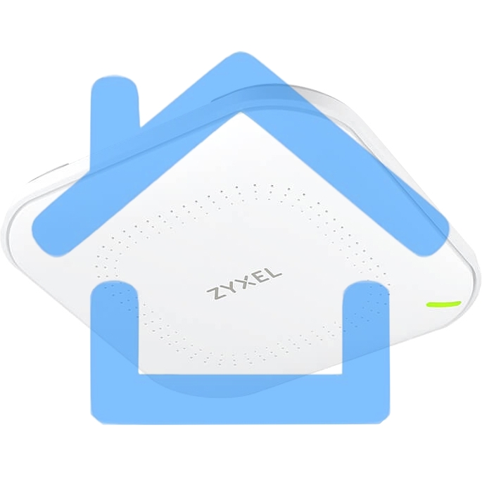 Гибридная точка доступа Zyxel NebulaFlex NWA50AX, WiFi 6, 802.11a/b/g/n/ac/ax (2,4 и 5 ГГц), MU-MIMO, антенны 2x2, до 575+1200 Мбит/с, 1xLAN GE, PoE, без поддержки Captive portal и WPA-Enterprise, защ