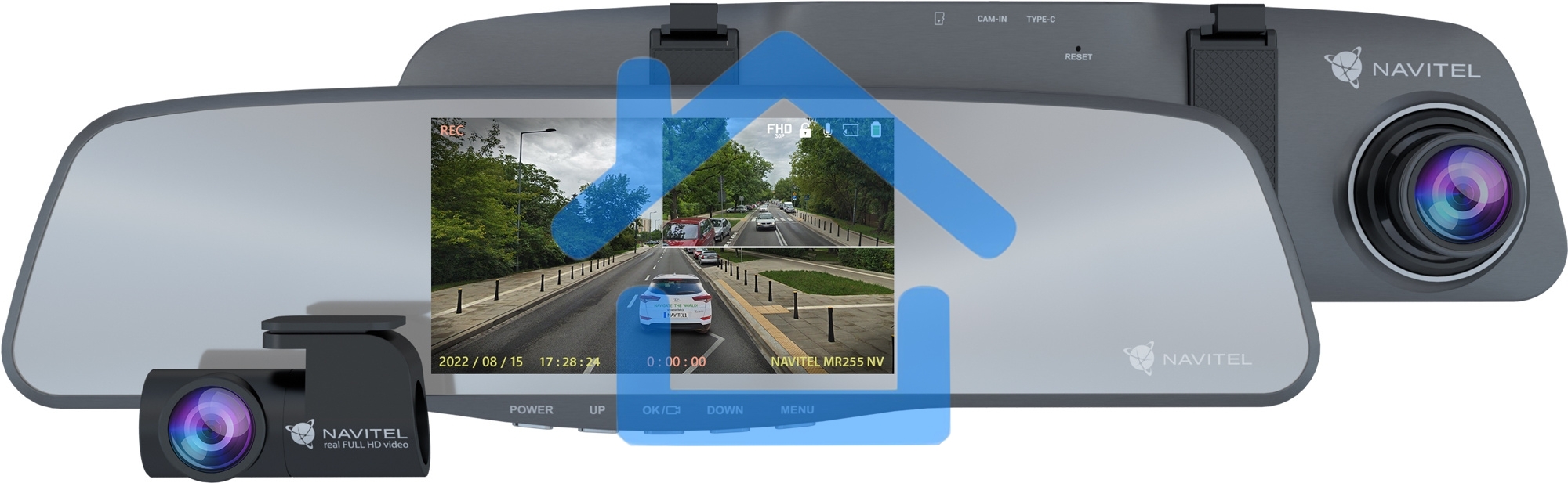 Видеорегистратор Navitel MR255 NV серый 2Mpix 1080x1920 1080p 160гр. MSTAR MSC8339