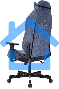 Кресло игровое Knight N1 Fabric синий Light-27 с подголов. крестовина металл
