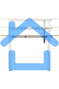 Стол для компьютера Cactus CS-ED-WTBAM столешница бамбук, бежевый каркас белый