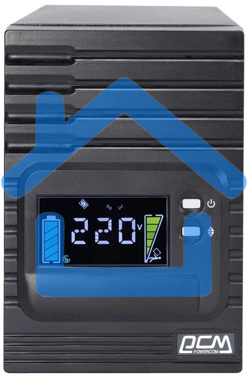 Источник бесперебойного питания Powercom Smart King Pro+ SPT-1000-II LCD 800Вт 1000ВА черный