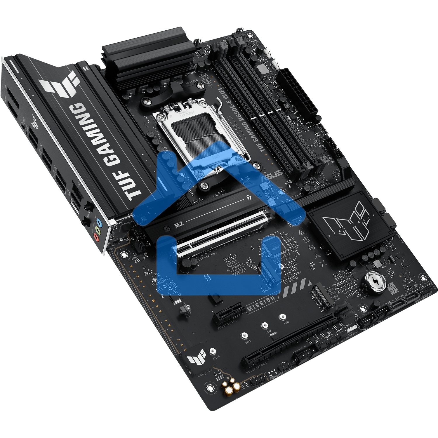 Материнская плата ASUS TUF GAMING B650-E WIFI, AM5, AMD B650, 4xDDR5, 4xSATA, 3xM.2, 1xPCIe 4.0 x16, 1xPCIe 4.0 x16, 1xPCIe x1, 1xDP, 1xHDMI, 1x2.5Gb LAN, Wi-Fi 6E, Bluetooth 5.3, 2xUSB-C (1x10Gbps, 1x20Gbps), 3xUSB-A 5Gbps, 2xUSB-A 10Gbps, 3xUSB-A 2.0, 5