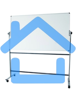 Демонстрационная доска Deli E7882 магнитно-маркерная, лак, 90x120см на роликах белый двухсторонняя