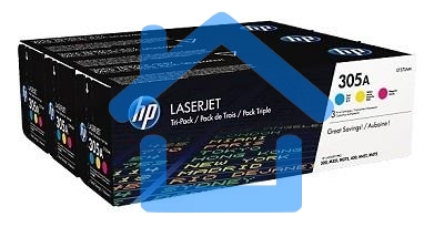 Картридж лазерный набор HP CF370AM № 305A голубой/пурпурный/желтый CLJ M451 (CE411A+CE412A+CE413A)