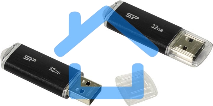 Флешка USB 32 Gb Silicon Power Ultima U02 (SP032 GbUF2U02V1K), USB 2.0, черный