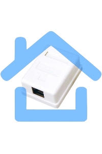 Розетка компьютерная 1-м ОП RJ45 CAT 5E бел. Rexant 03-0121