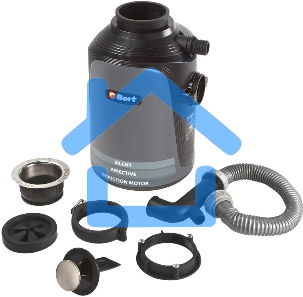 Измельчитель пищевых отходов Bort Alligator, 560 Вт., объем 1 450 мл., пневмовыключатель