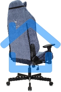 Кресло игровое Knight N1 Fabric синий Light-27 с подголов. крестовина металл